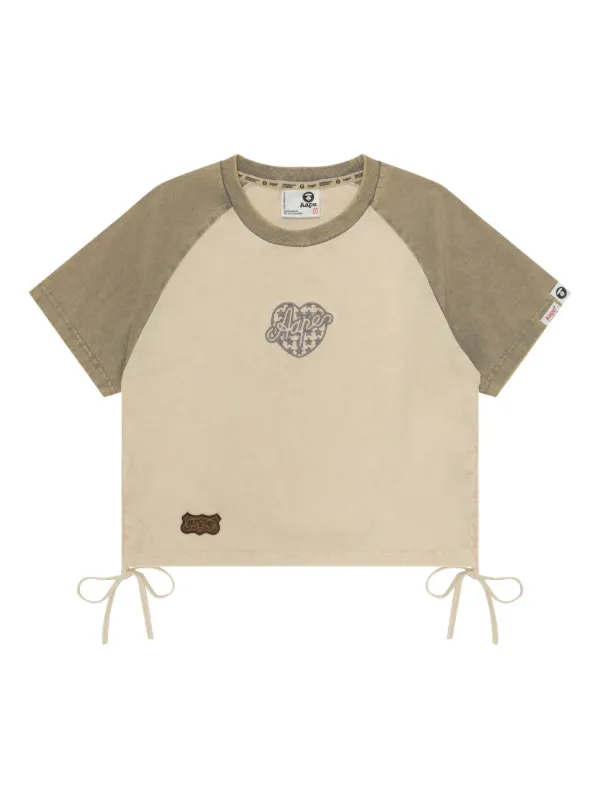 AAPE BY *A BATHING APE® logo-embroidered T-Shirt Neutrals FARFETCH PH