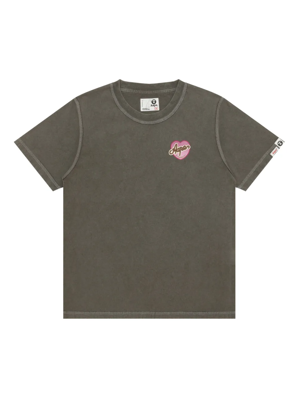 AAPE BY *A BATHING APE® playera con parche del logo | gris | Image 1
