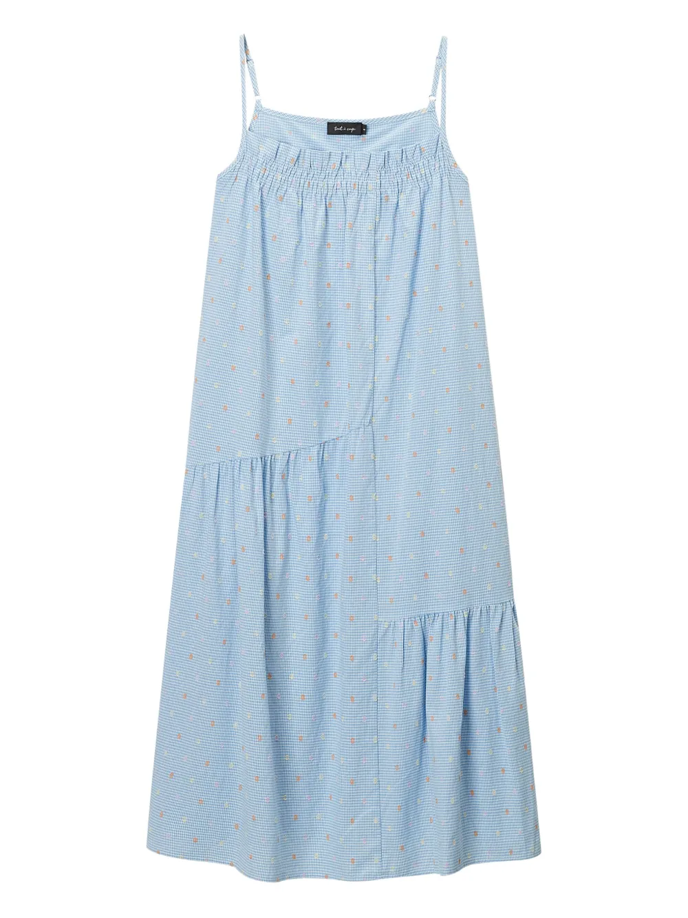 gingham check midi dress