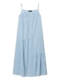 tout a coup gingham check midi dress - Blue
