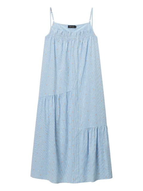 tout a coup gingham check midi dress