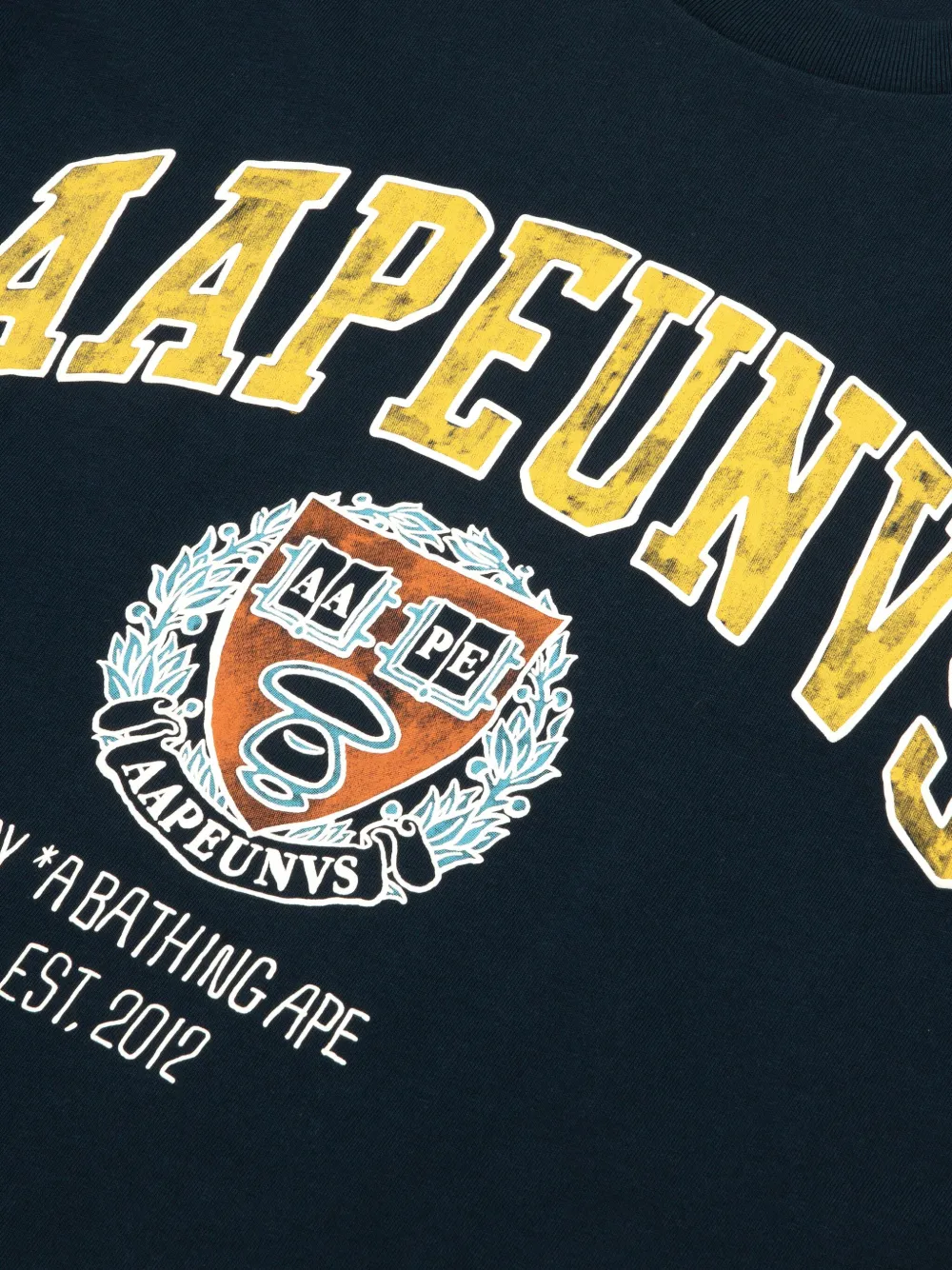 AAPE BY *A BATHING APE Katoenen T-shirt Blauw