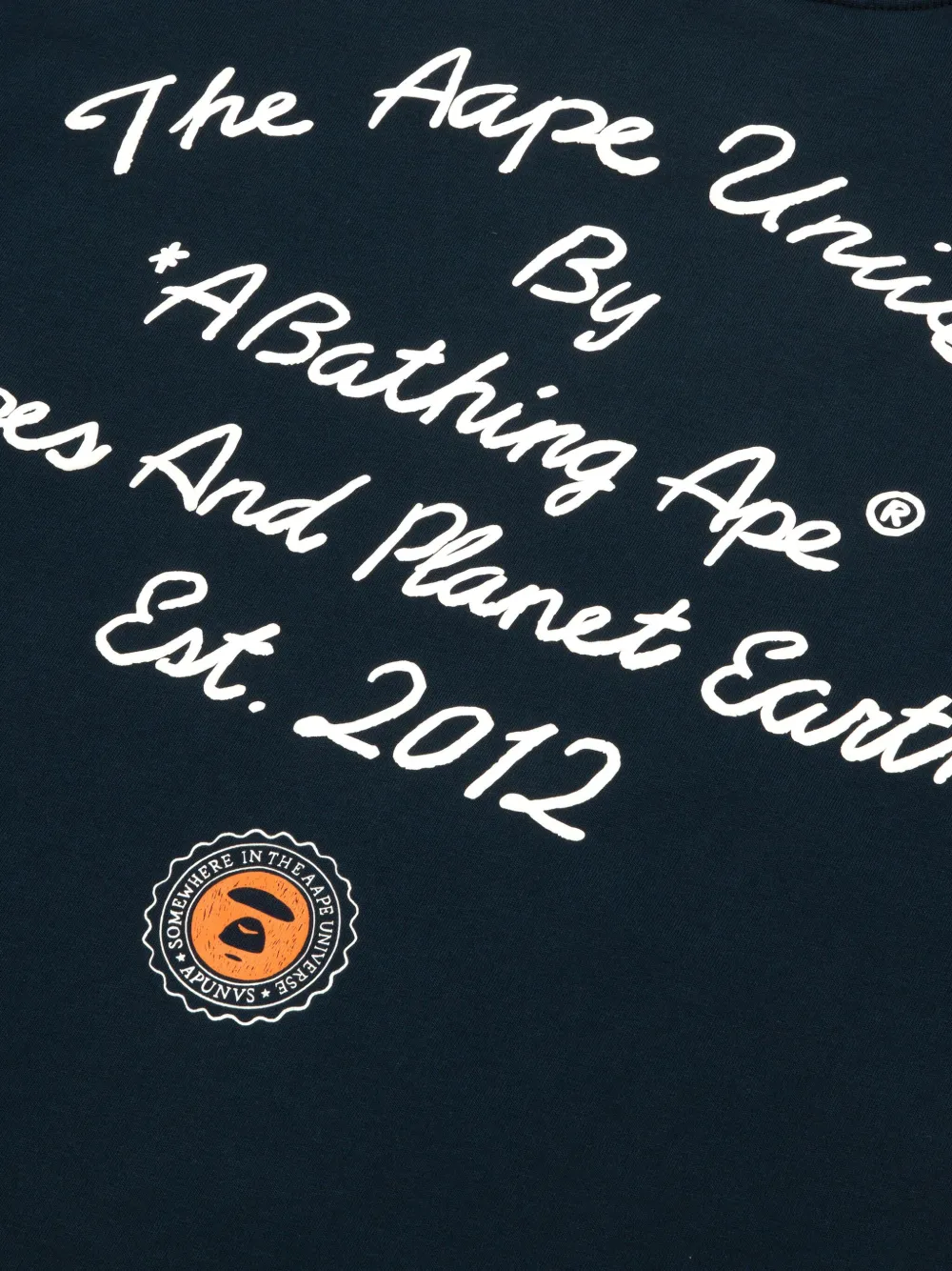 AAPE BY *A BATHING APE Katoenen T-shirt Blauw
