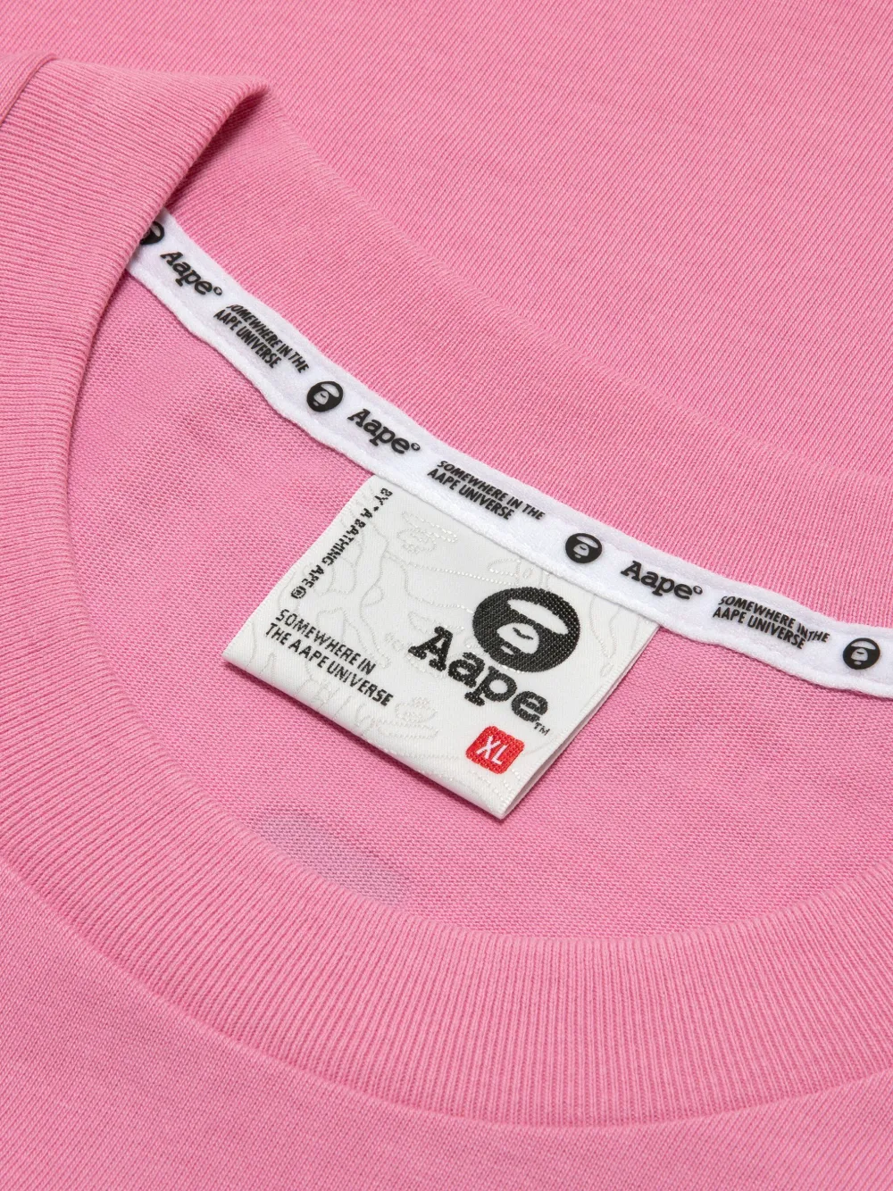 AAPE BY *A BATHING APE Katoenen T-shirt Roze