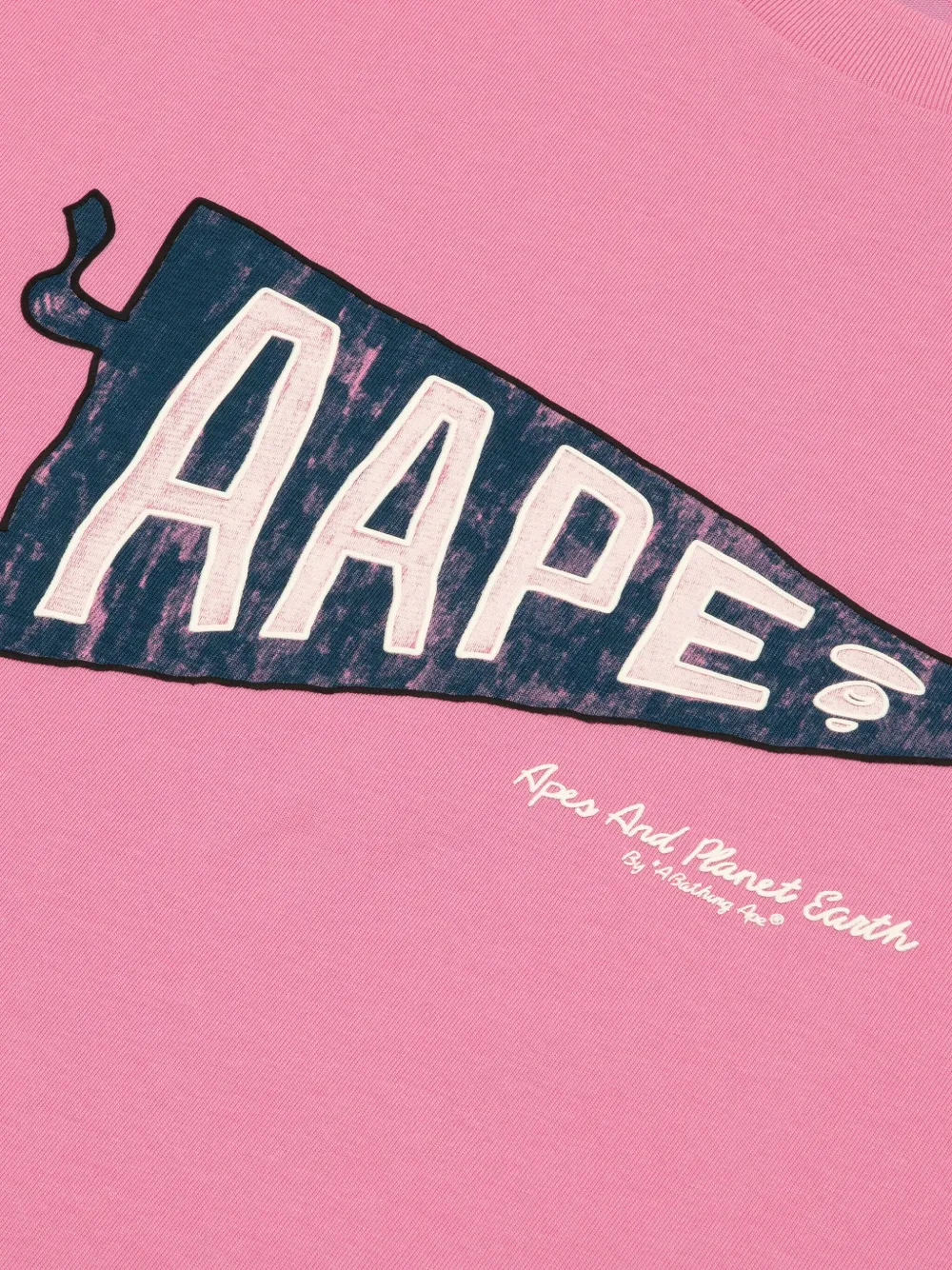 AAPE BY *A BATHING APE Katoenen T-shirt Roze