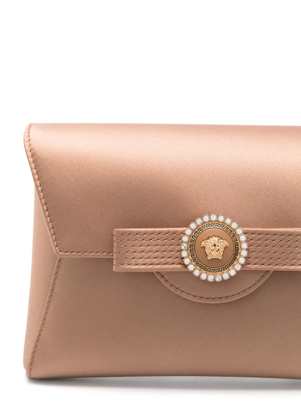 Versace Crystal Ribbon clutch Bruin