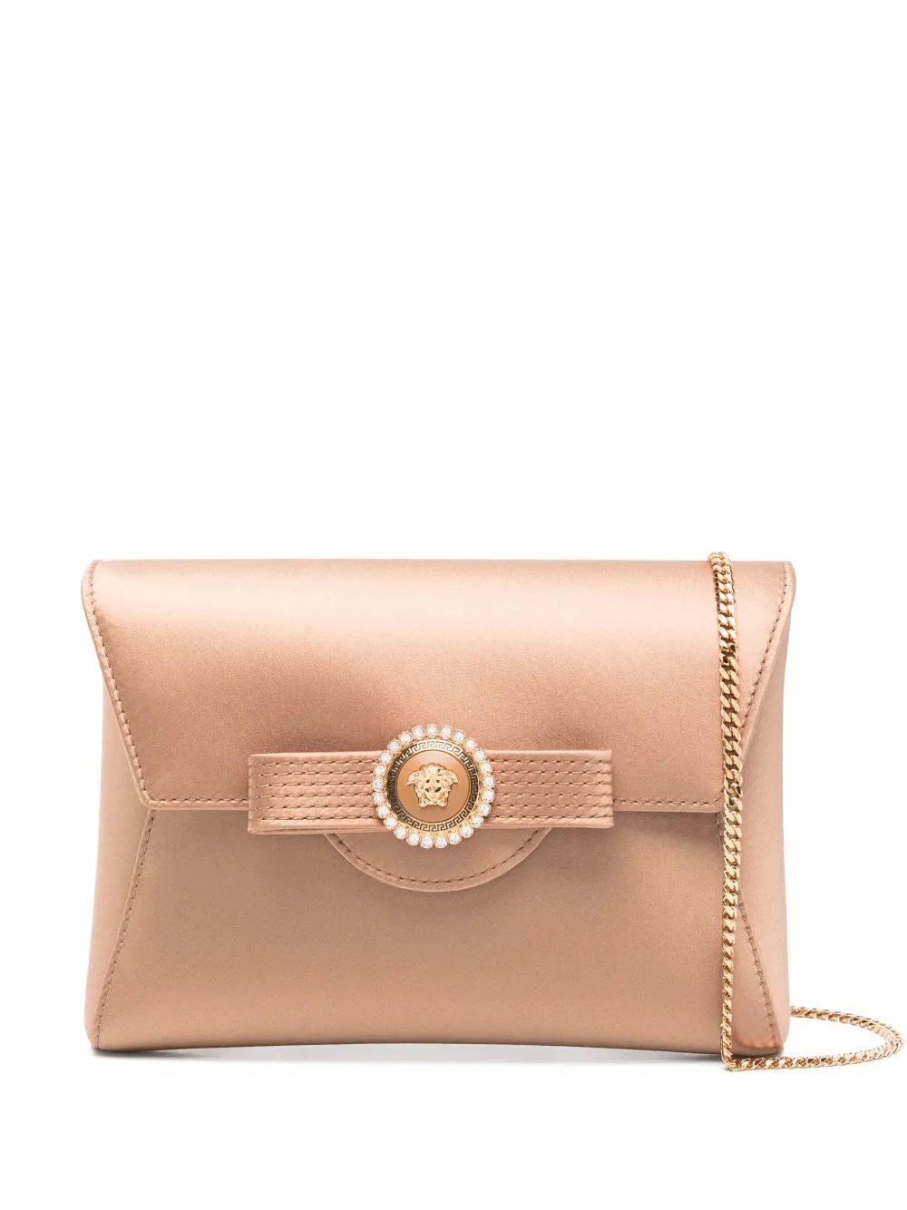Versace Crystal Ribbon clutch - Marrone