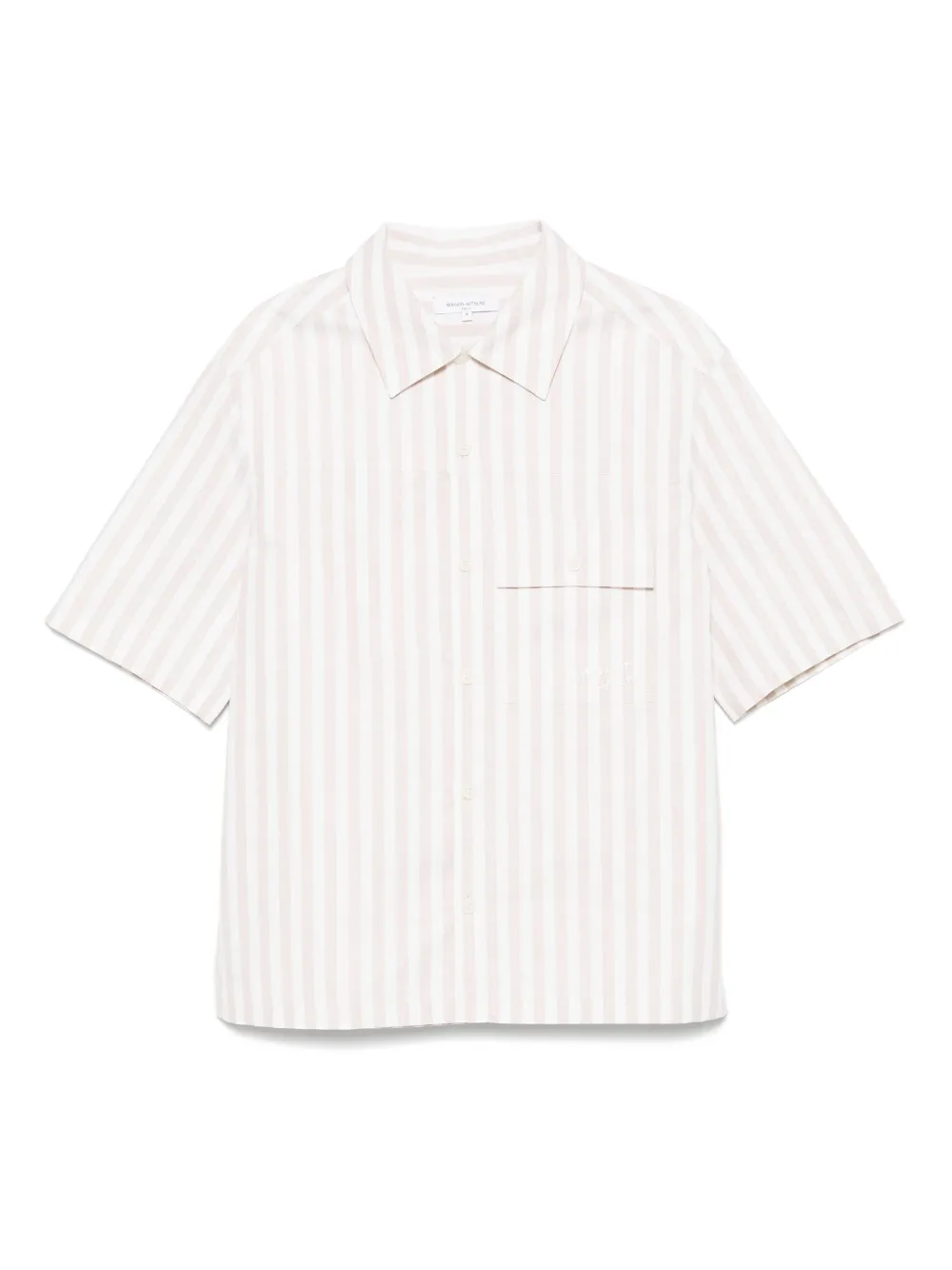 Maison Kitsuné overhemd met korte mouwen Wit