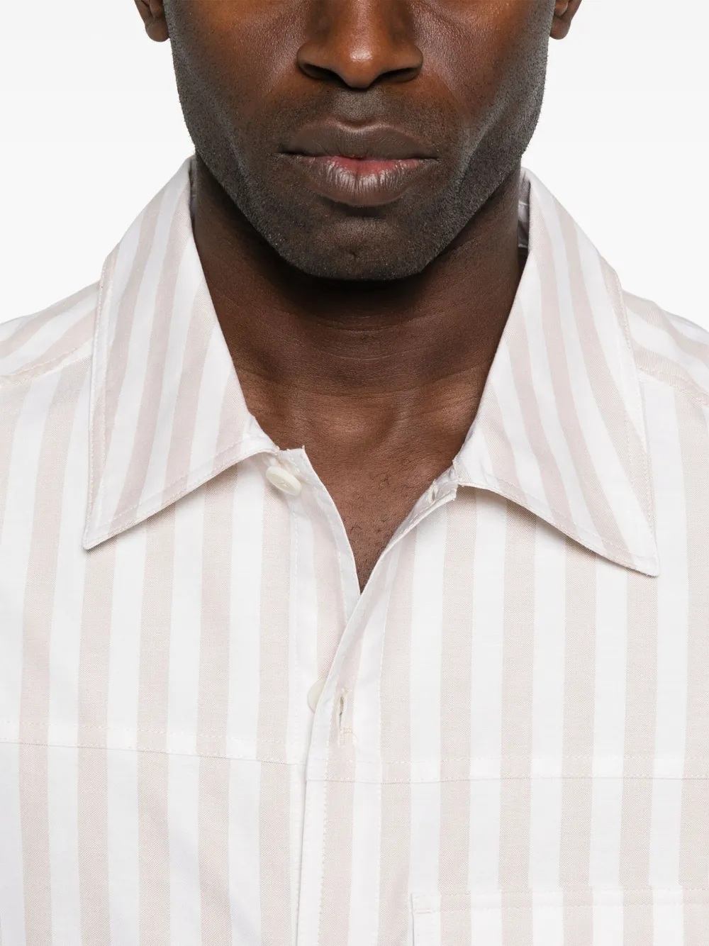 Maison Kitsuné overhemd met korte mouwen Wit