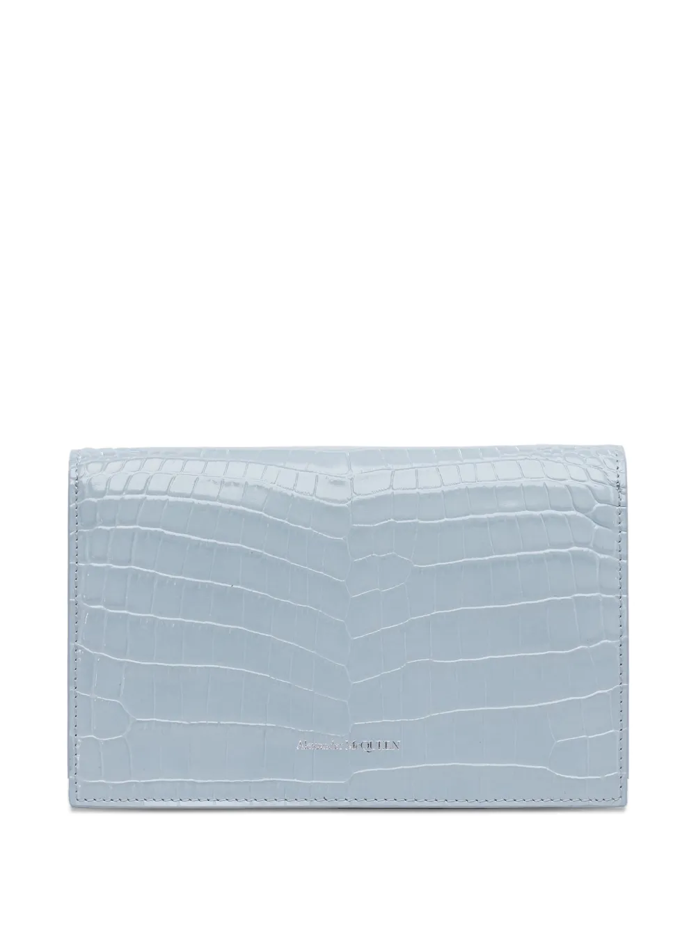 Alexander McQueen small Skull crocodile-embossed clutch bag | Image 2