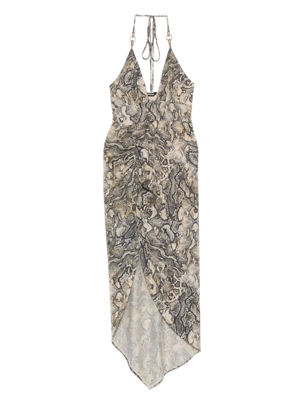 Just Cavalli Jersey maxi-jurk met python-print Grijs