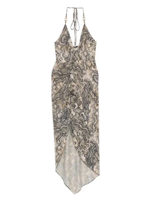 Just Cavalli vestido largo con estampado de piel de pitón