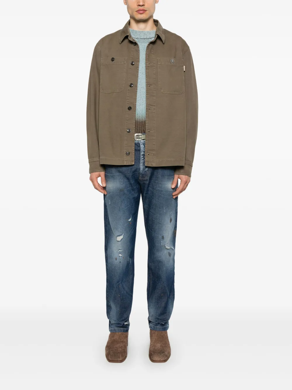Baracuta Stückgefärbte Hemdjacke aus Canvas | Hemdjacken | Image 2