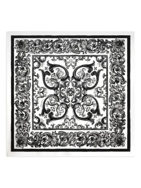 Dolce & Gabbana Majolica-print silk scarf