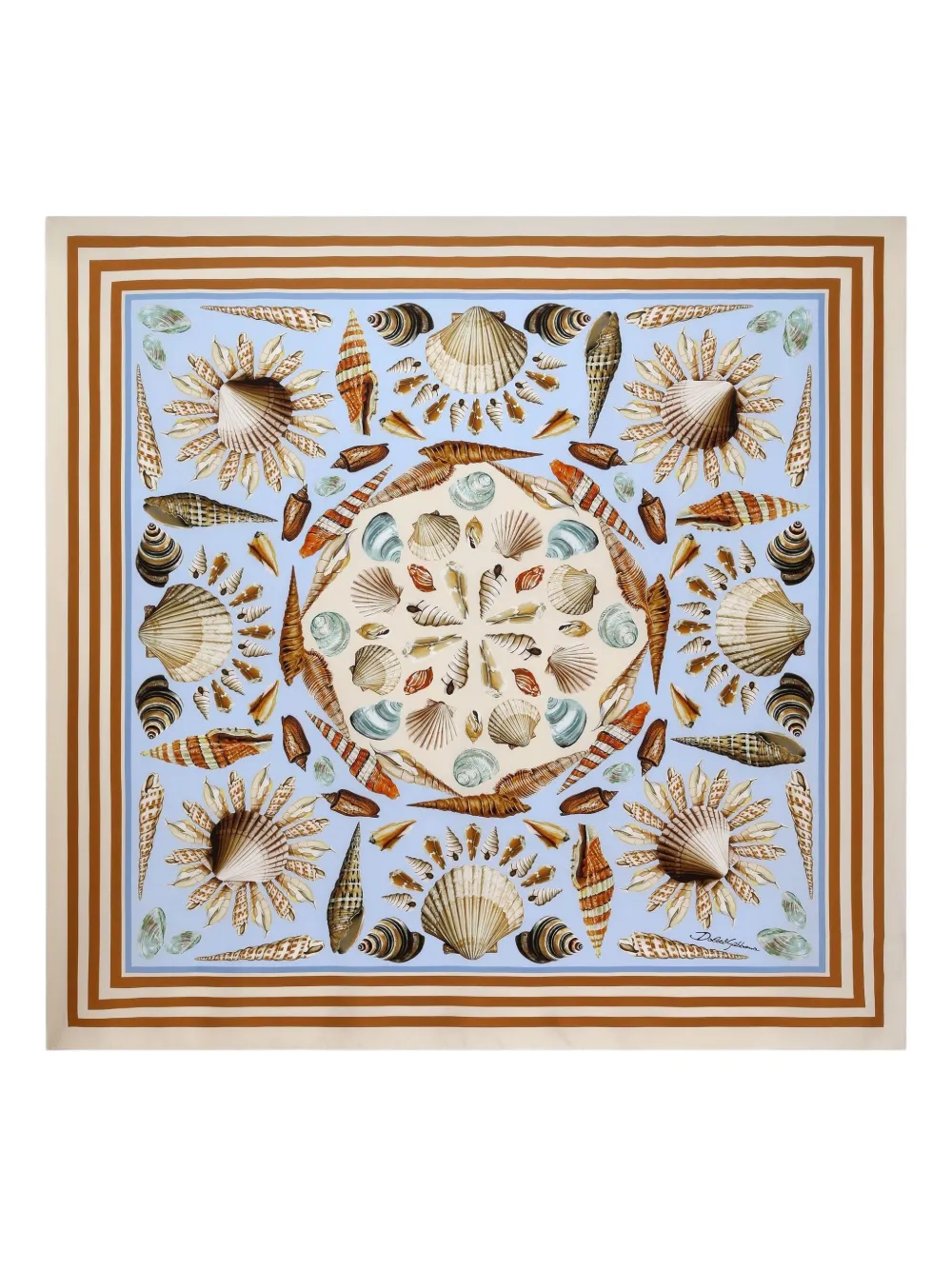 shell-print silk scarf