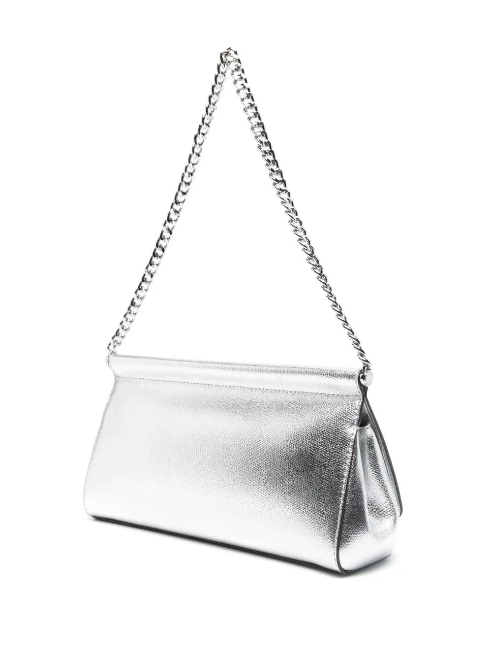 Shop Michael Michael Kors Medium Carmine Shoulder Bag In Silver