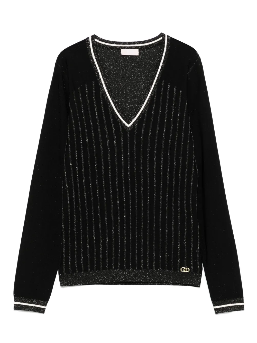 LIU JO lurex-detail top | Black | Image 1