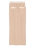 Alessandra Rich cable-knit midi skirt - Neutrals