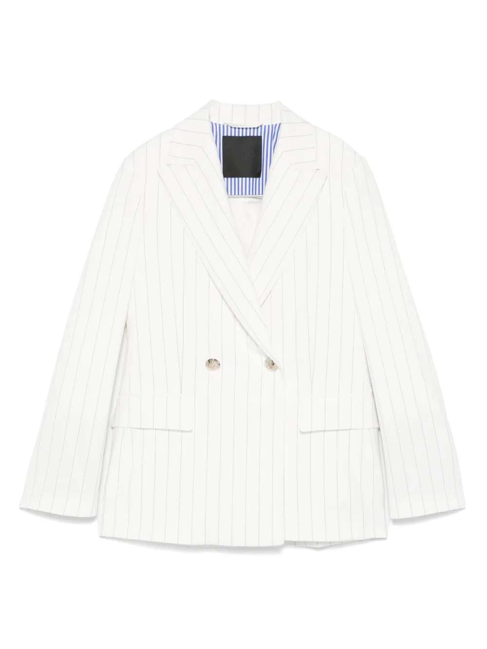 LIU JO Gestreepte blazer Wit