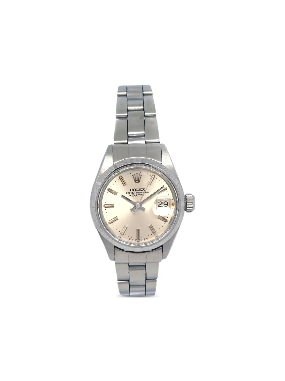 Rolex 1973 pre-owned Oyster Perpetual Date 26mm | Neutrals | Image 1