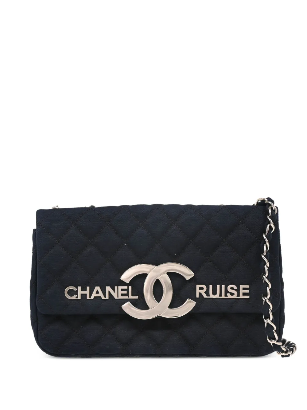 Pre-owned Chanel 2008 Cruise Line Shoulder Bag In Blue