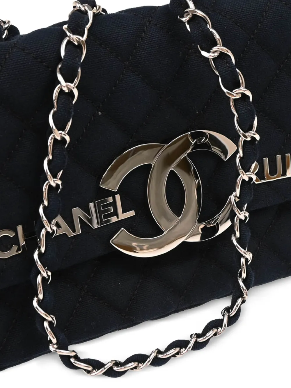 Pre-owned Chanel 2008 Cruise Line Shoulder Bag In Blue