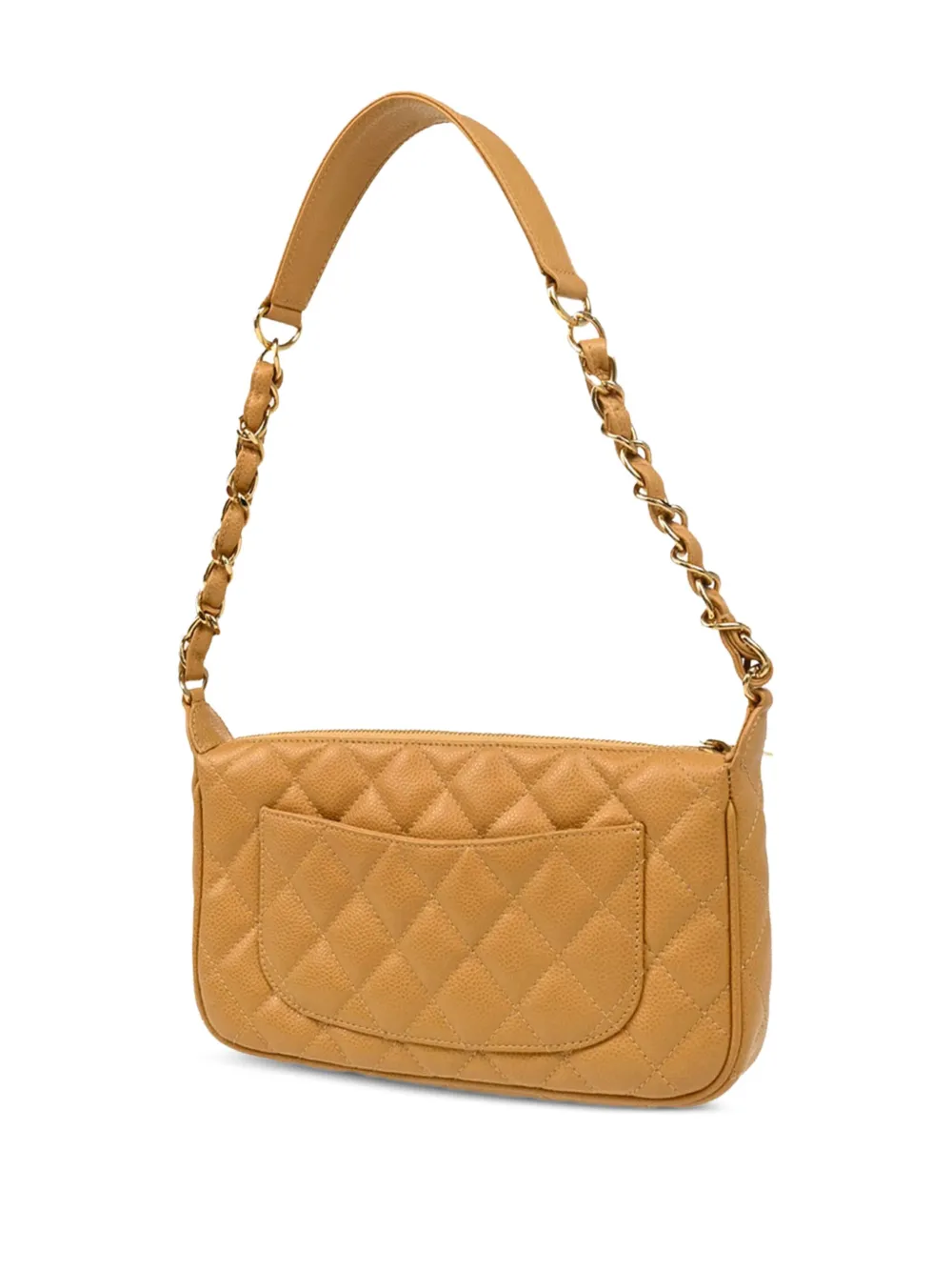 Pre-owned Chanel 2003 Diamond-quilted Handbag In Neutrals