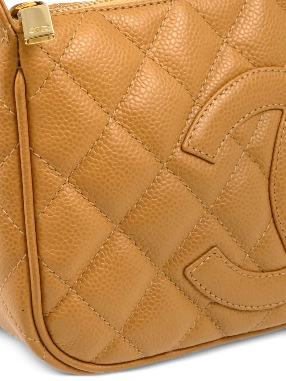 Pre-owned Chanel 2003 Diamond-quilted Handbag In Neutrals