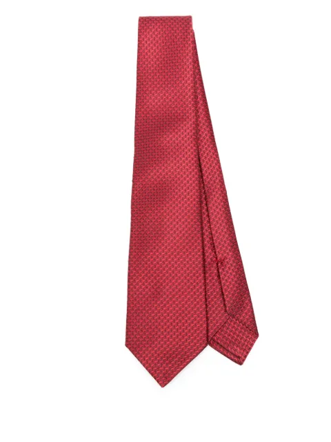 Kiton patterned-jacquard tie