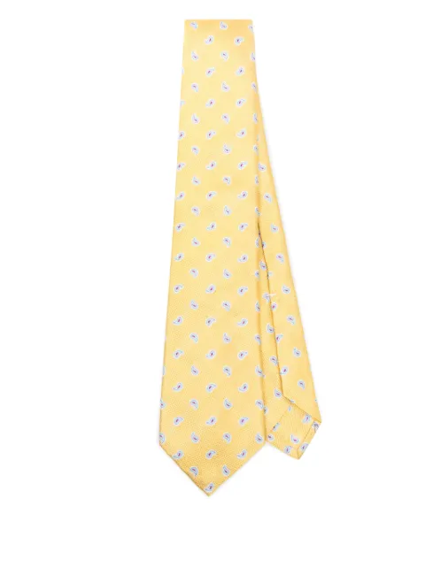 Kiton paisley-jacquard tie
