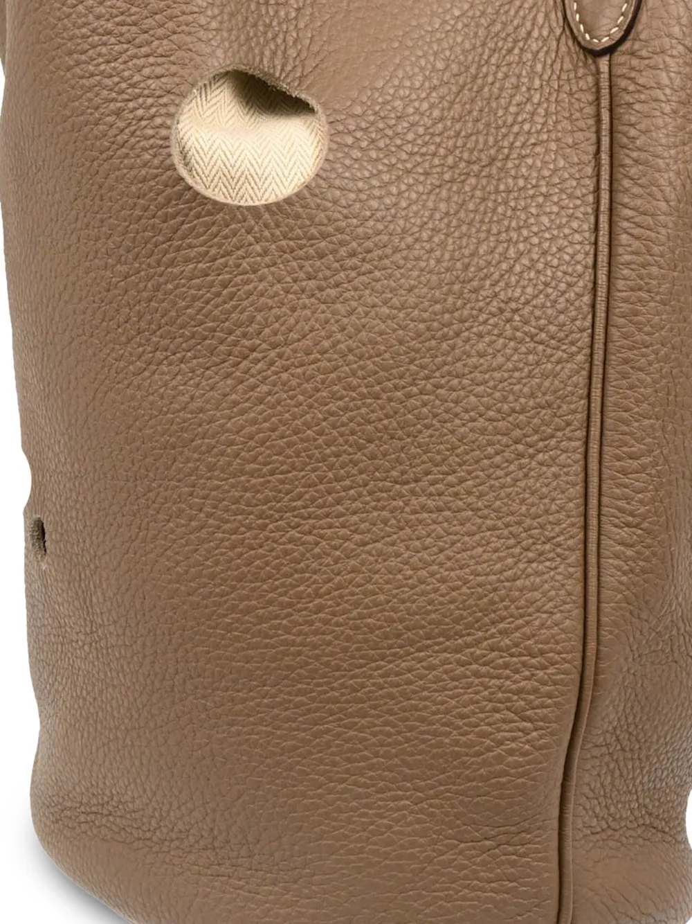 Pre-owned Hermes 2005 Mangeoire Gm Handbag In Brown