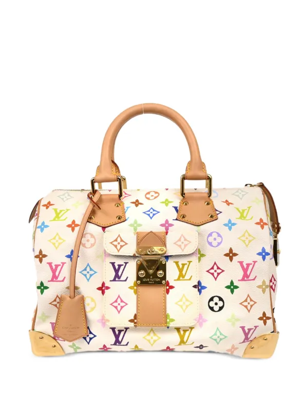 Louis Vuitton Pre-Owned x Takashi Murakami 2003 Monogram Speedy 30 Handbag  White FARFETCH PH