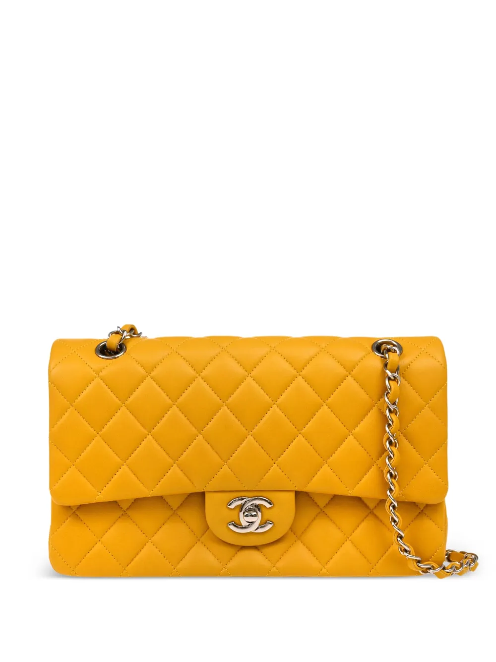 CHANEL Pre-Owned 2014 medium Classic Double Flap shoulder bag | Yellow | Image 1