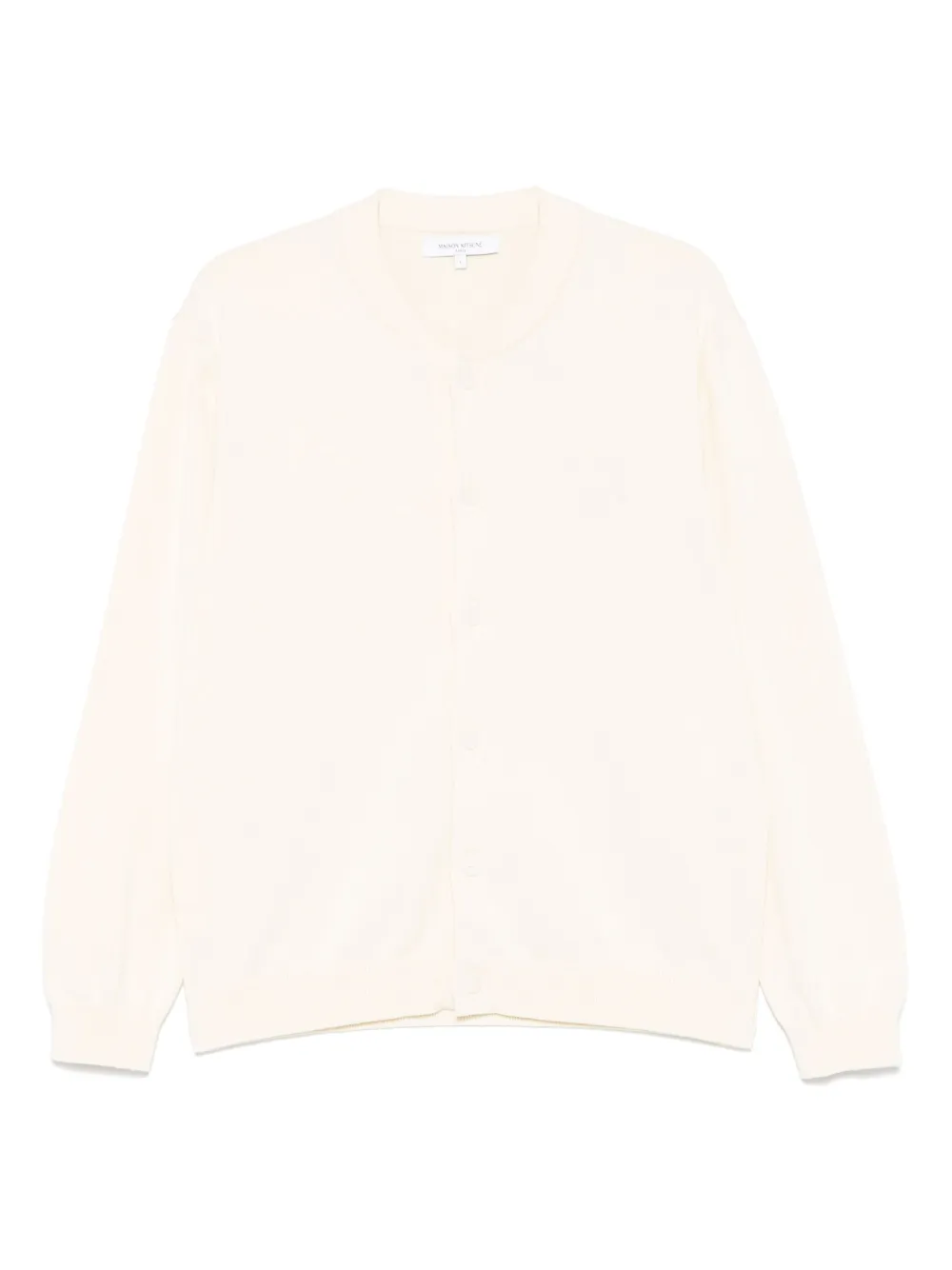 Maison Kitsuné Cardigan Bold Fox Head con ricamo | toni neutri | Image 1