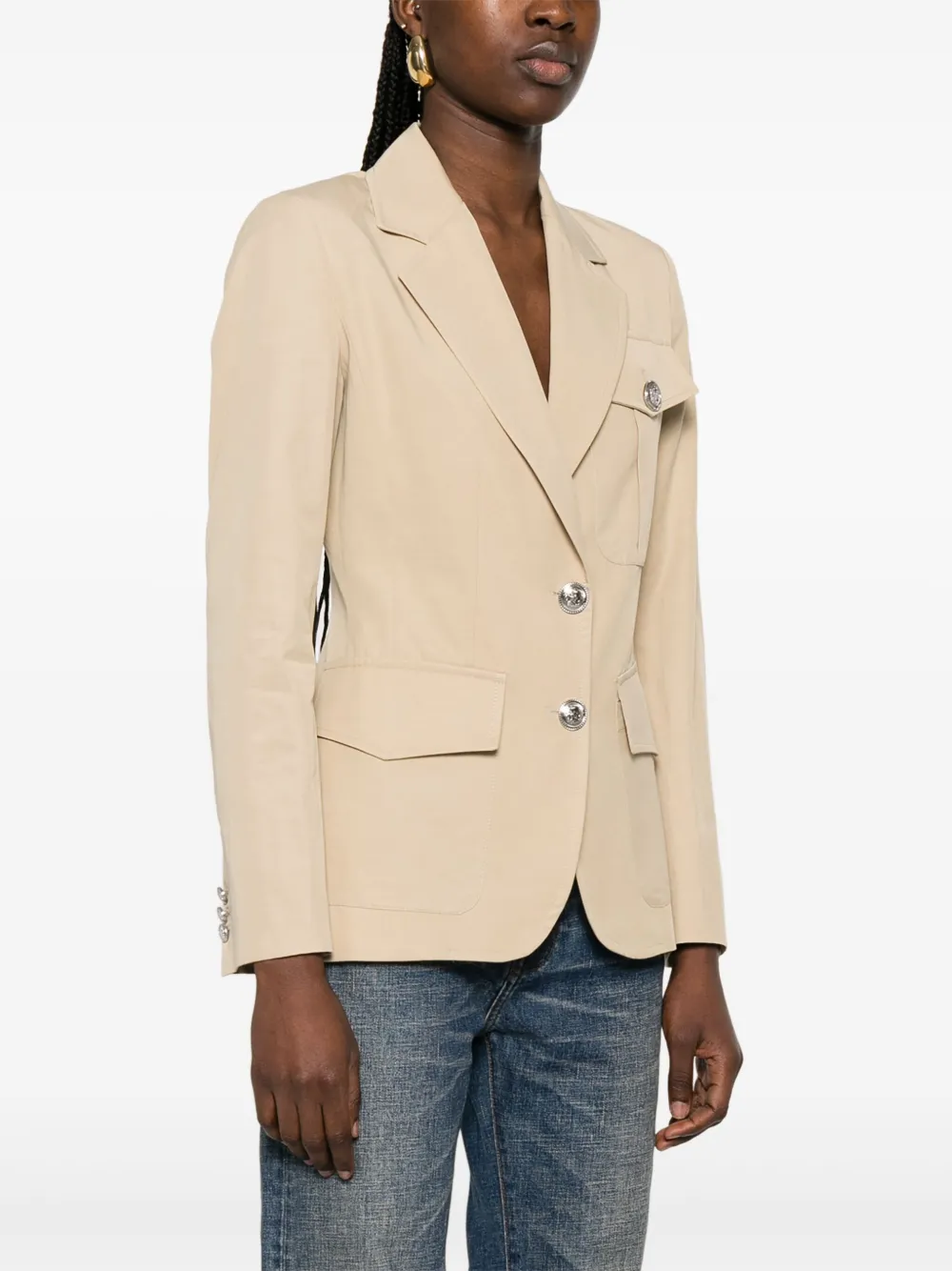 LIU JO Blazer met enkele rij knopen Beige