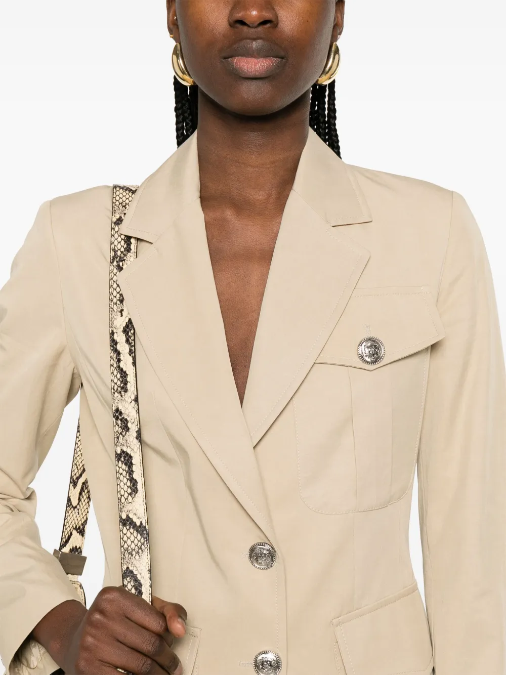 LIU JO Blazer met enkele rij knopen Beige