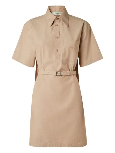FENDI robe courte à taille ceinturée