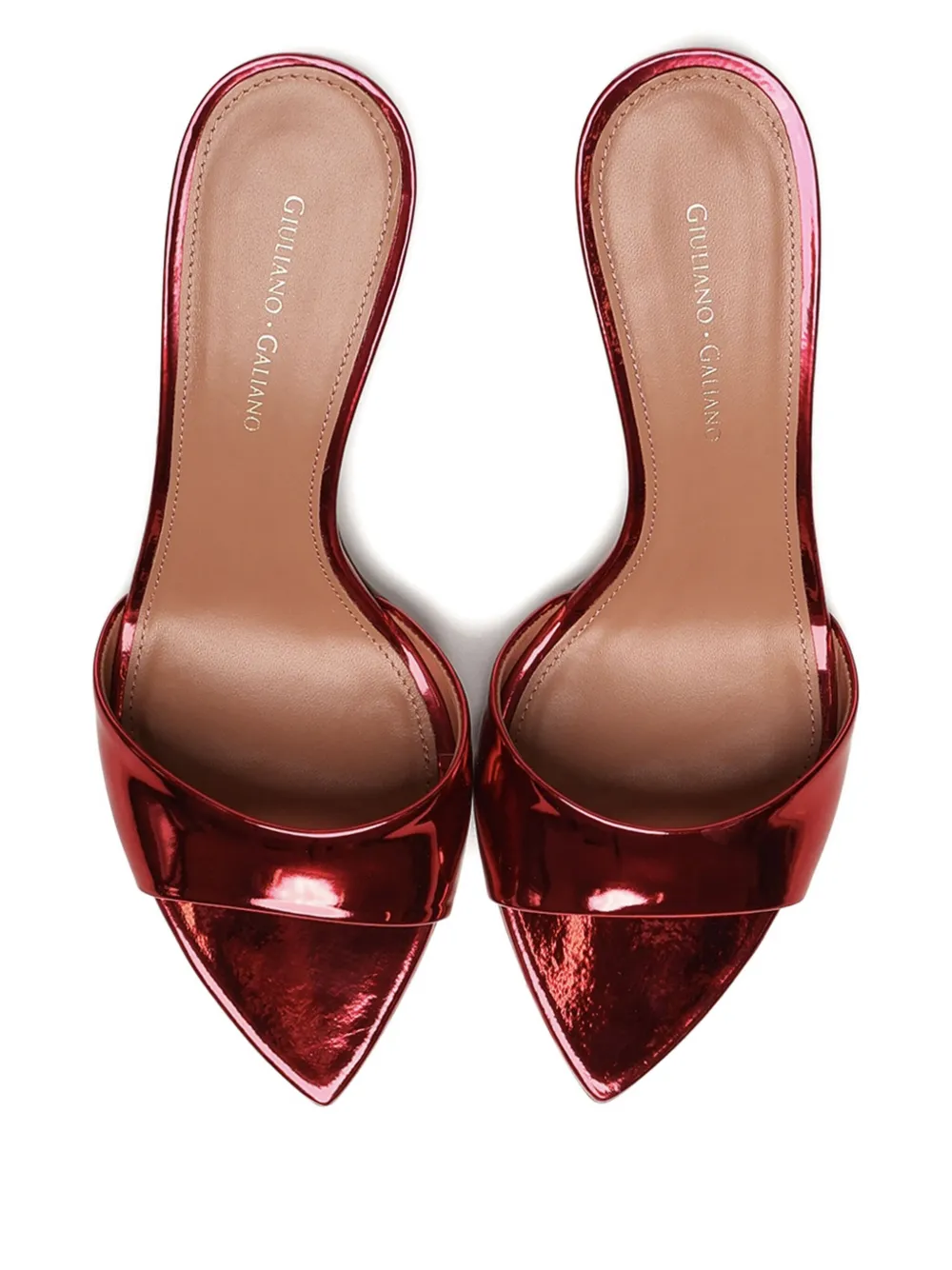 Giuliano Galiano 80mm Alixia mules Red