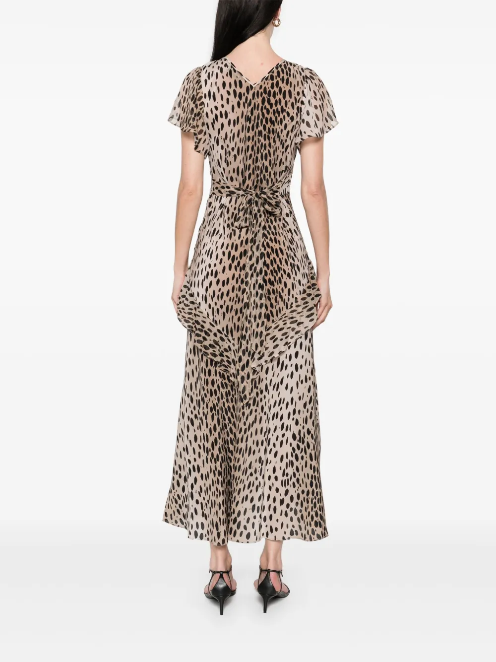 Rixo Evie maxi-jurk Bruin