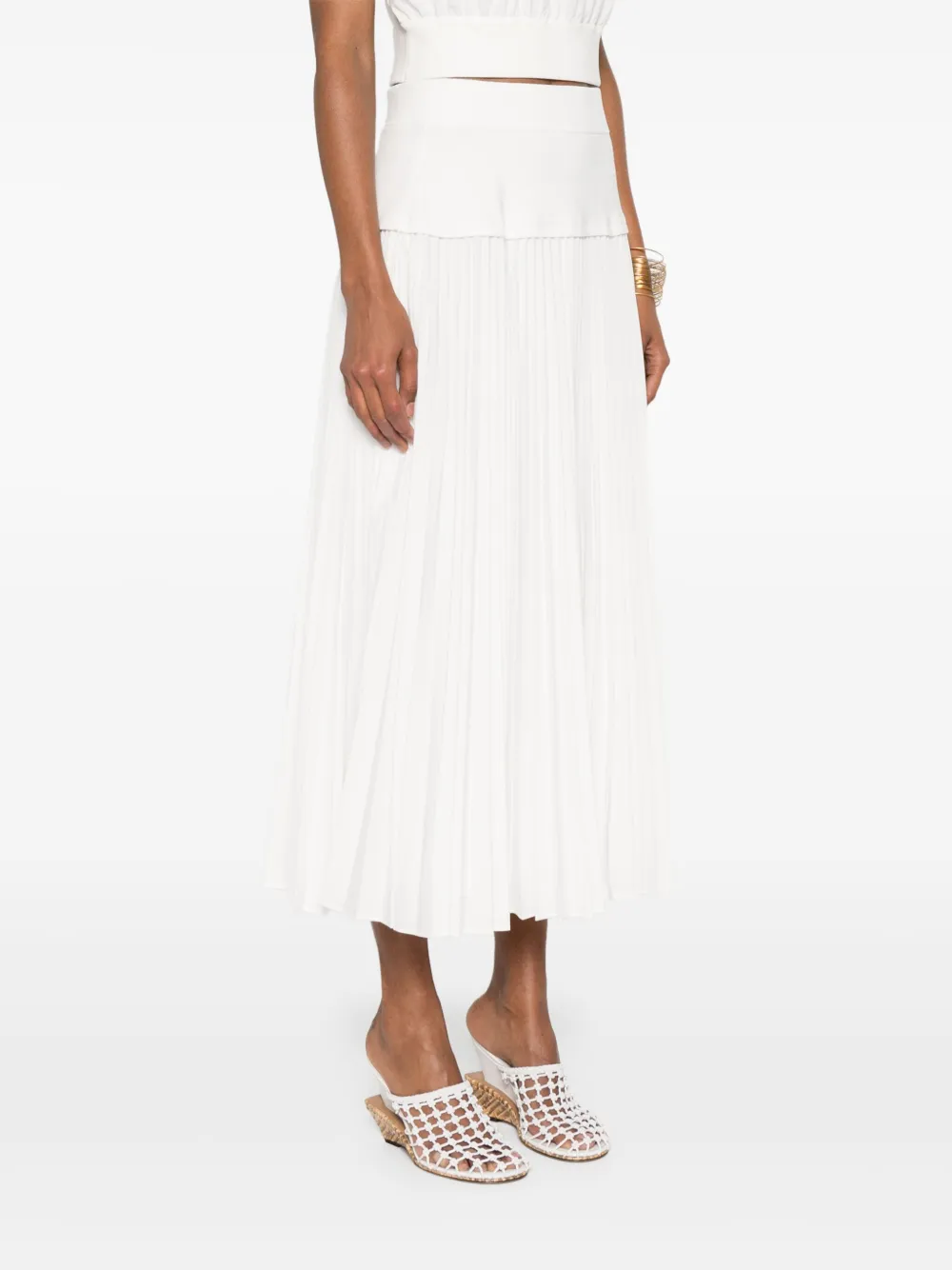 Simkhai Stella Midi Skirt In White