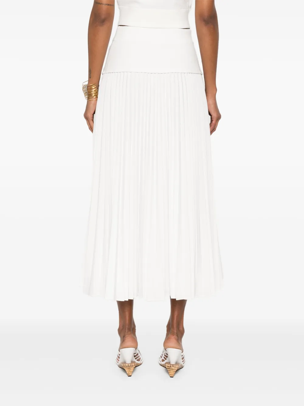 Simkhai Stella Midi Skirt In White