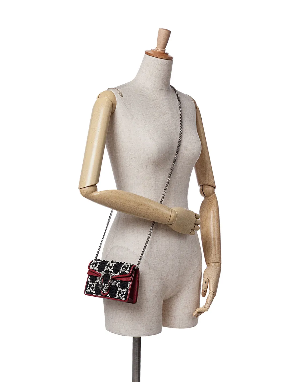 Gucci Pre-Owned 2016-2024 スーパーミニ GG ツイード ディオニュソス