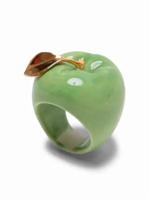 Andres Gallardo apple-print ring