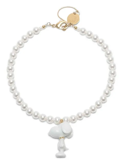 Andres Gallardo Snoopy & Pearls necklace