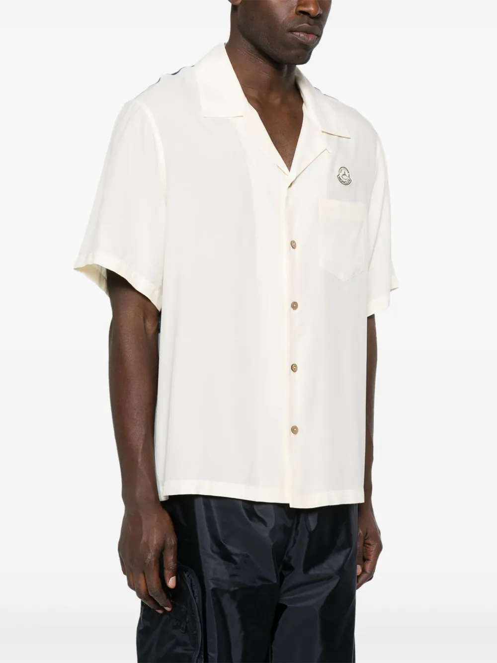 Moncler x Mercedes-Bens overhemd met grafische print Beige