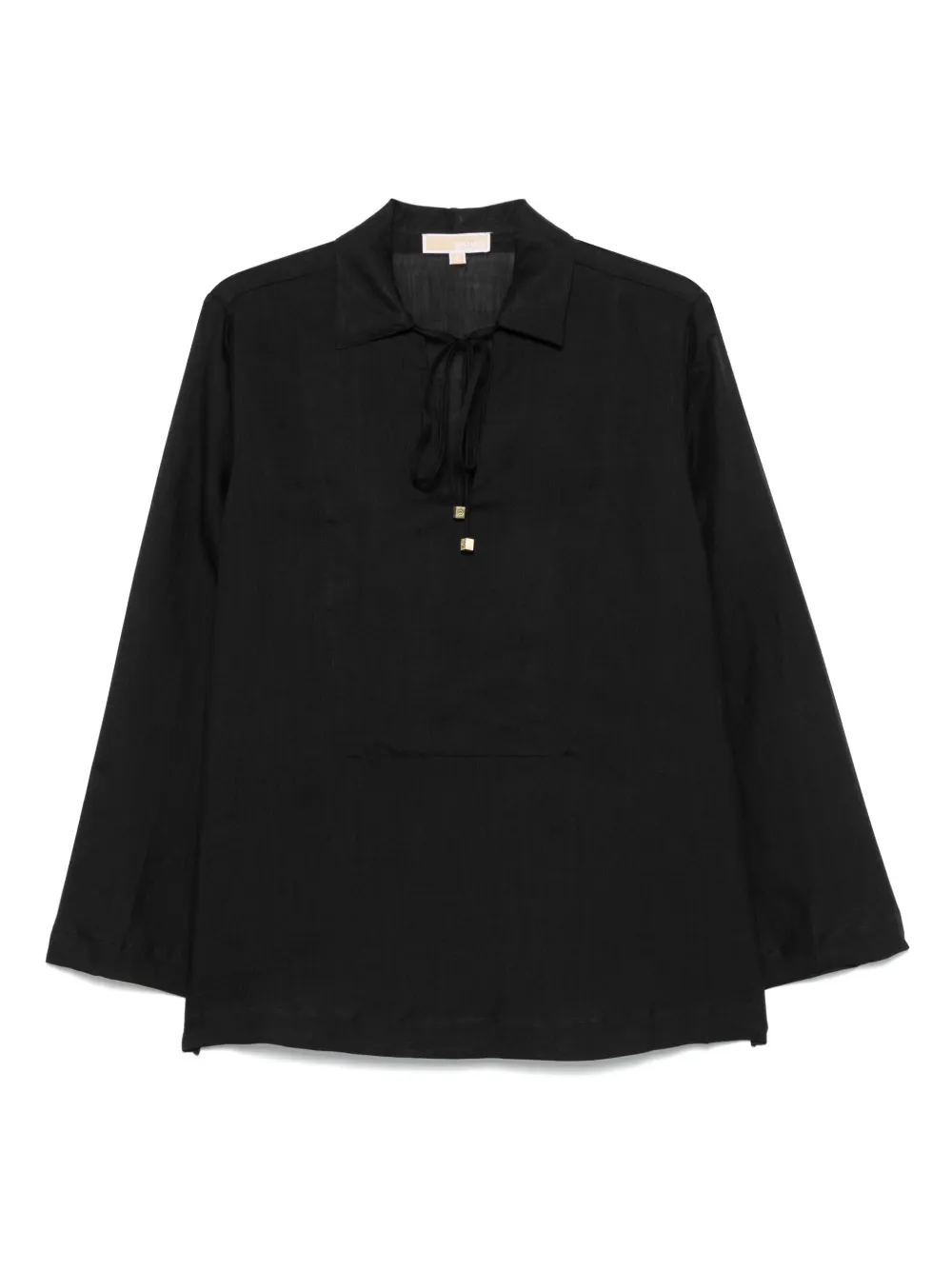 Michael Kors Blouse met split in de hals Zwart