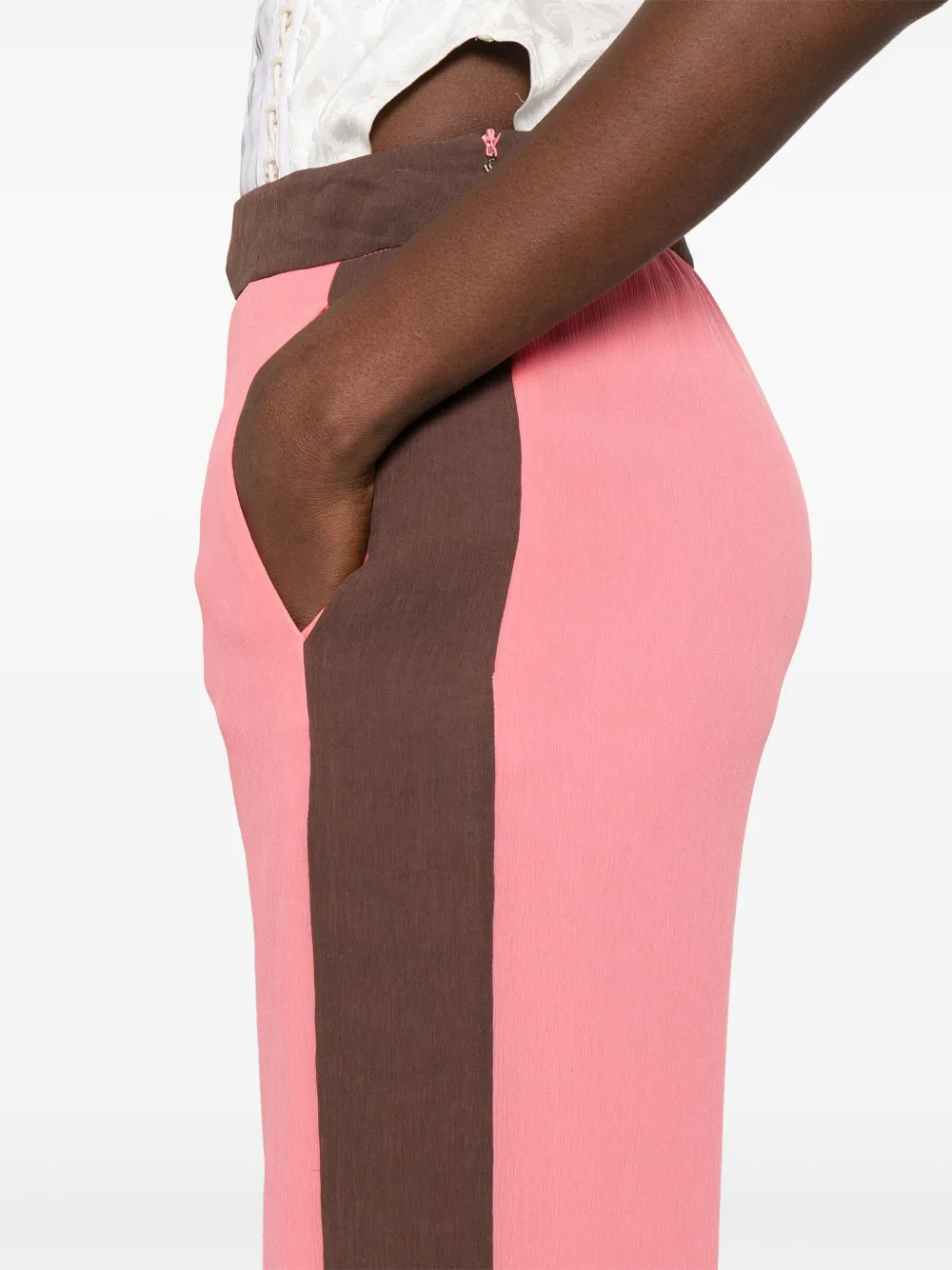 Patrizia Pepe Tweekleurige broek Roze