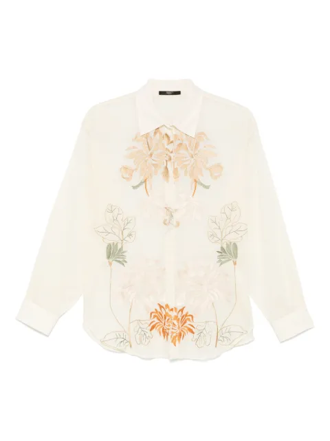 Seventy camisa de organza con bordado floral