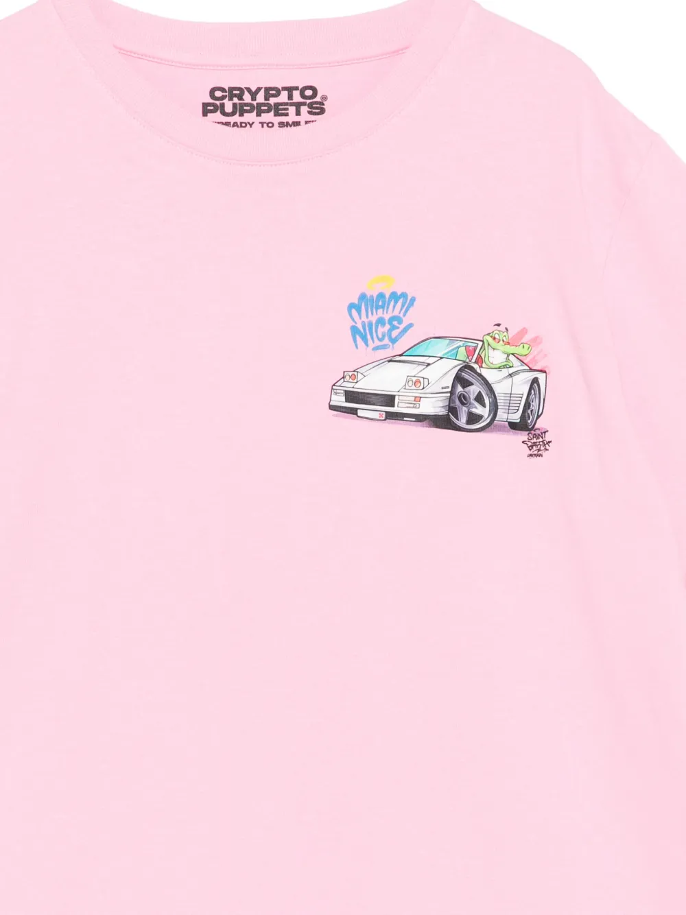 MC2 Saint Barth Kids x Crypto Puppets Miami Nice T-shirt Roze