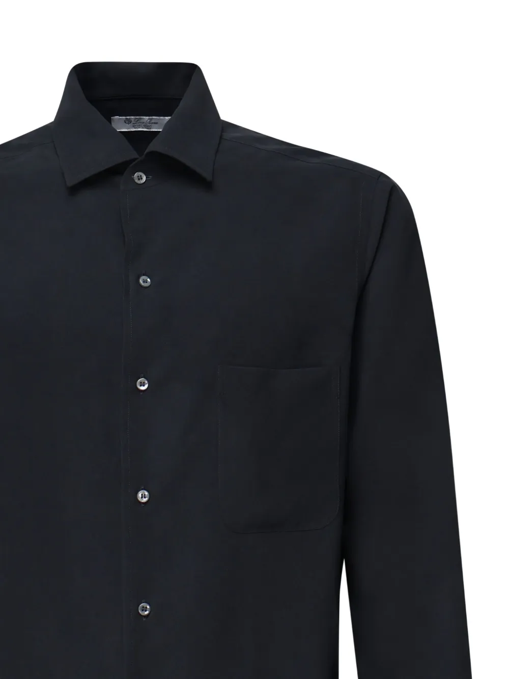 Loro Piana Andre zijden overhemd Blauw